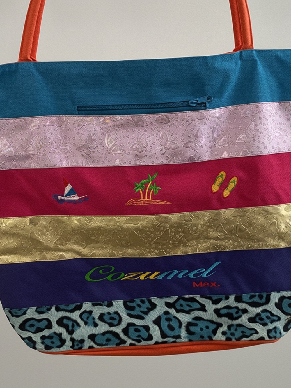 Cozumel Multicolor Striped Tote Bag